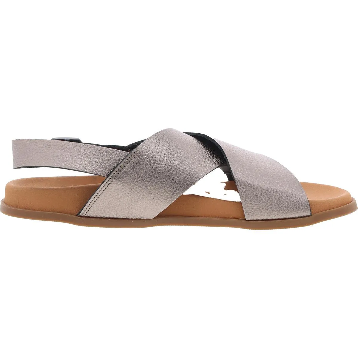 Womens Criss-Cross Leather Slingback Sandals