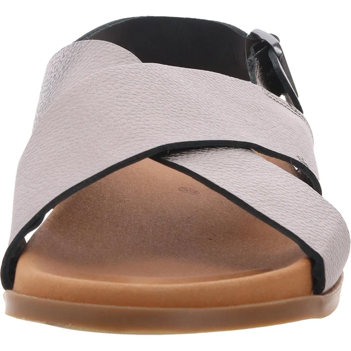 Womens Criss-Cross Leather Slingback Sandals