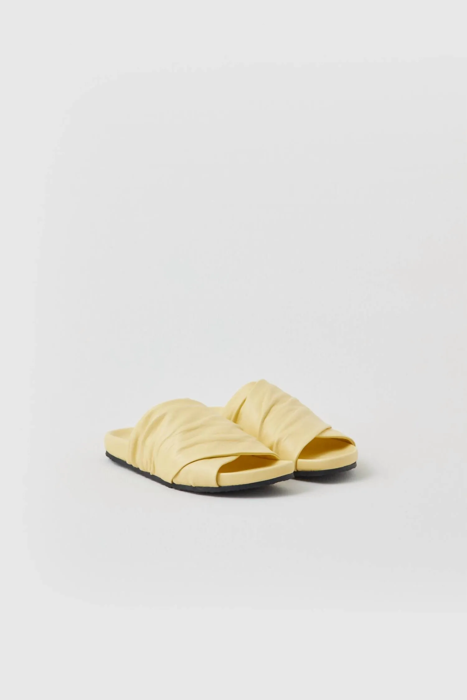 Women's Cross Italian Leather Sandals In Yellow Orchid