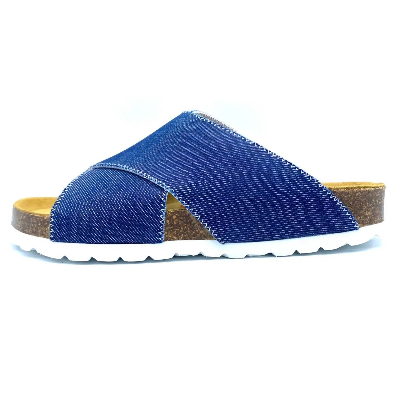 Women's Cross Over Sandals In Japanese Denim