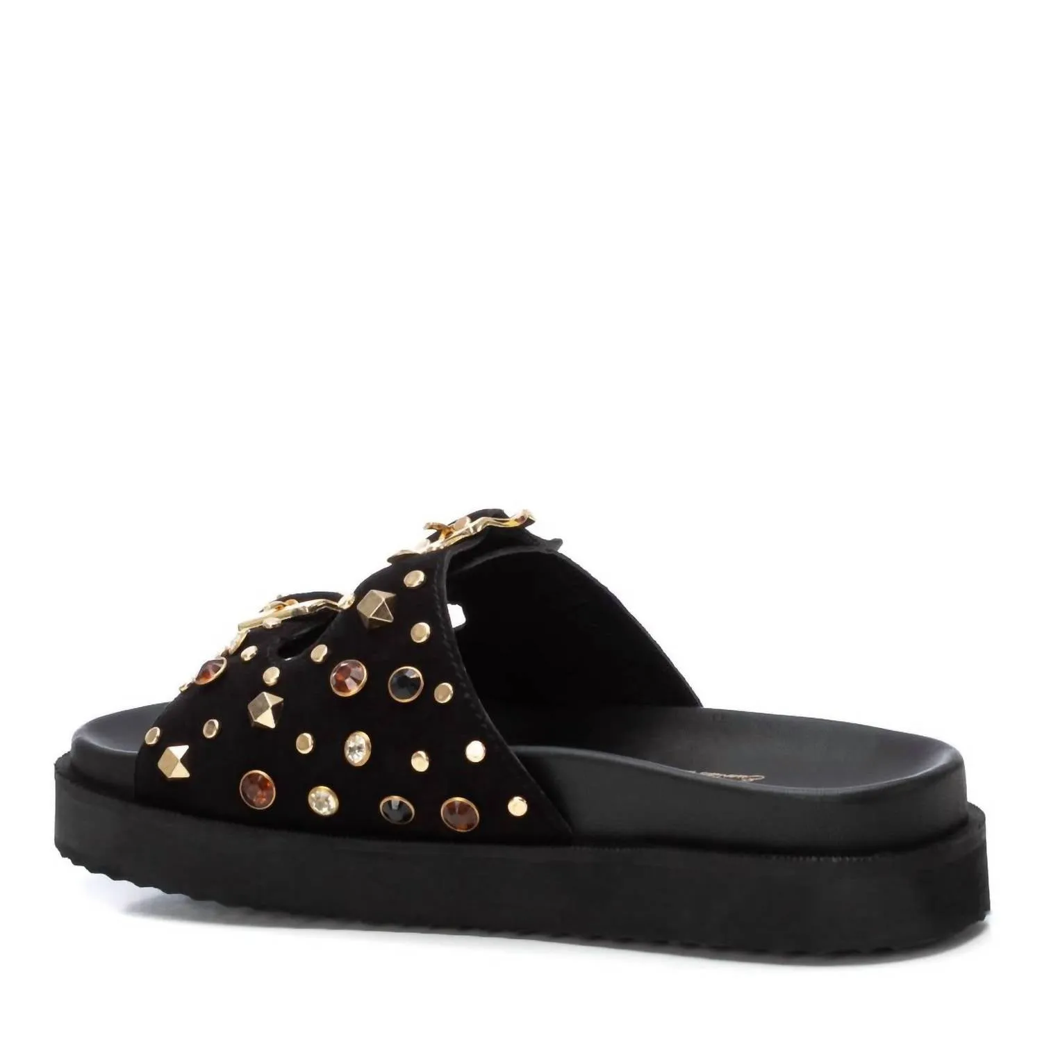 Women's Double Buckle Sandals In Black