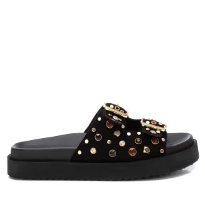 Women's Double Buckle Sandals In Black