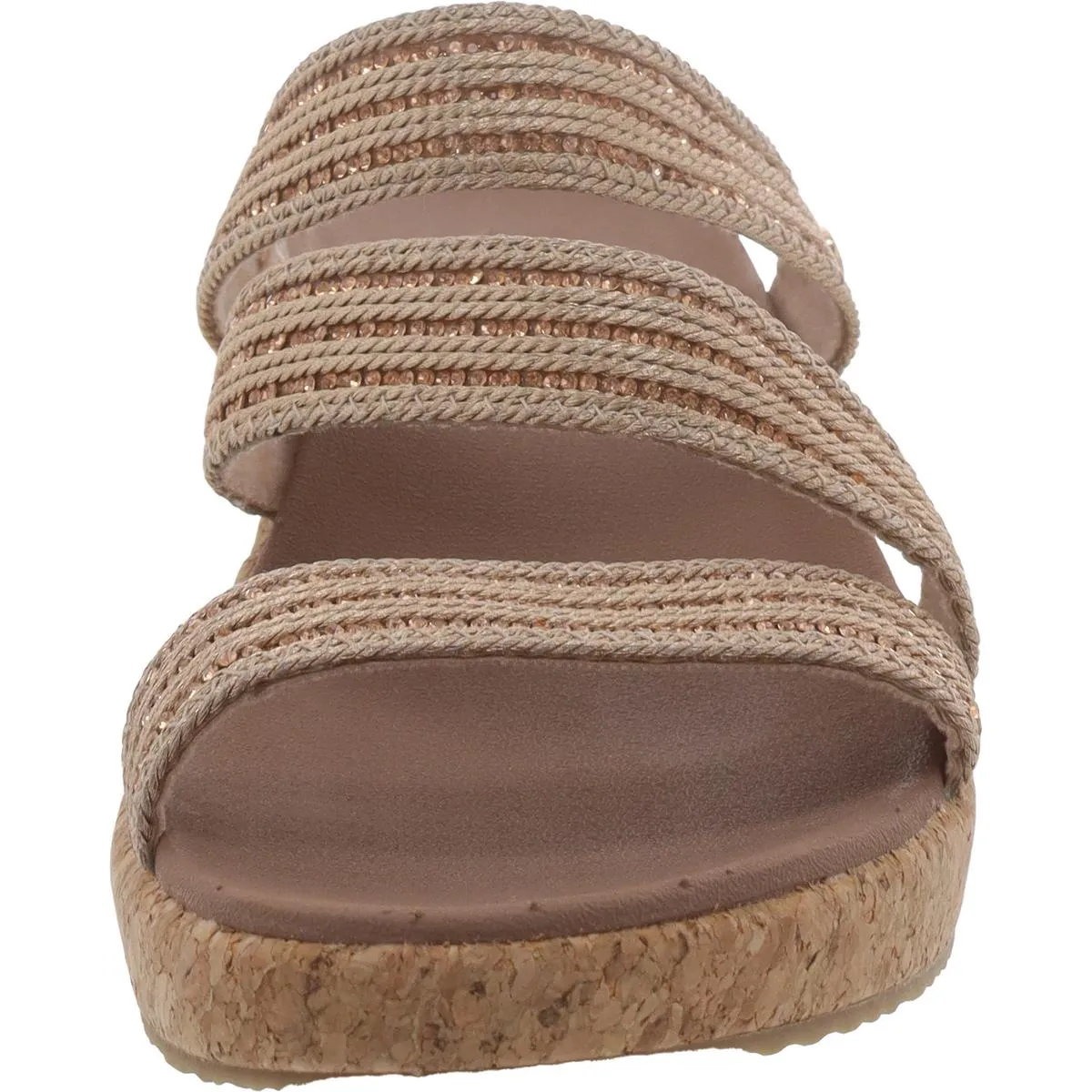 Womens Embellished Arch Support Wedge Sandals