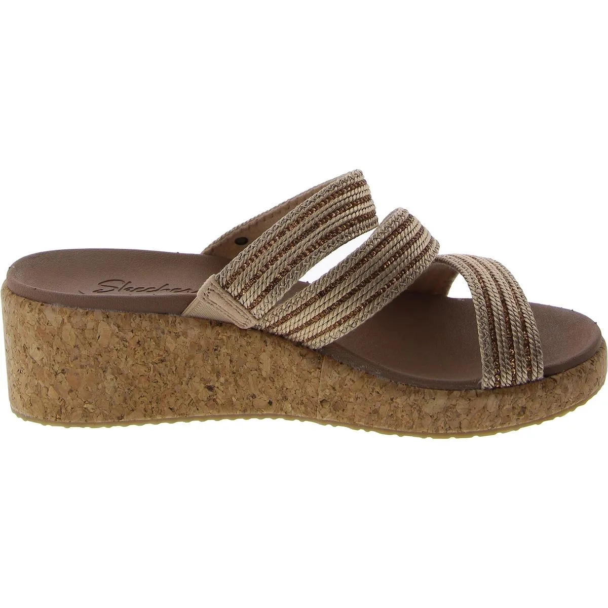 Womens Embellished Arch Support Wedge Sandals