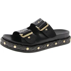 Womens Embellished Manmade Slide Sandals