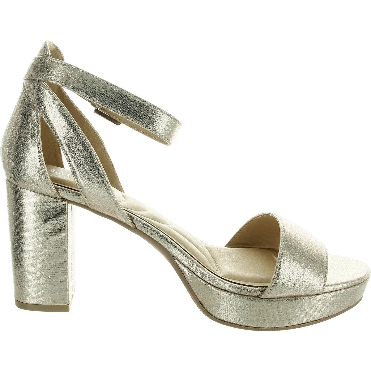 Womens Faux Suede Open Toe Block Heel