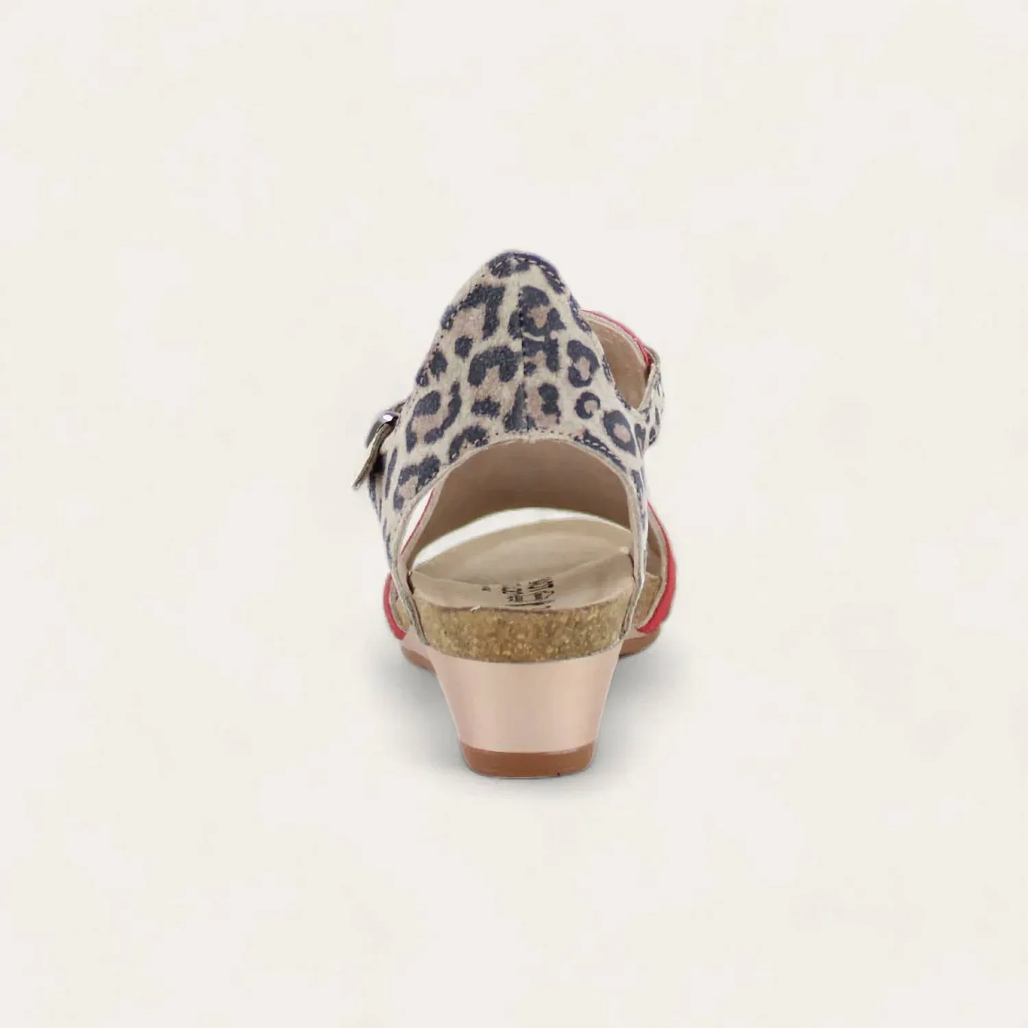 Women's Fiona Sandals - Medium In Cheetah/kiss Red