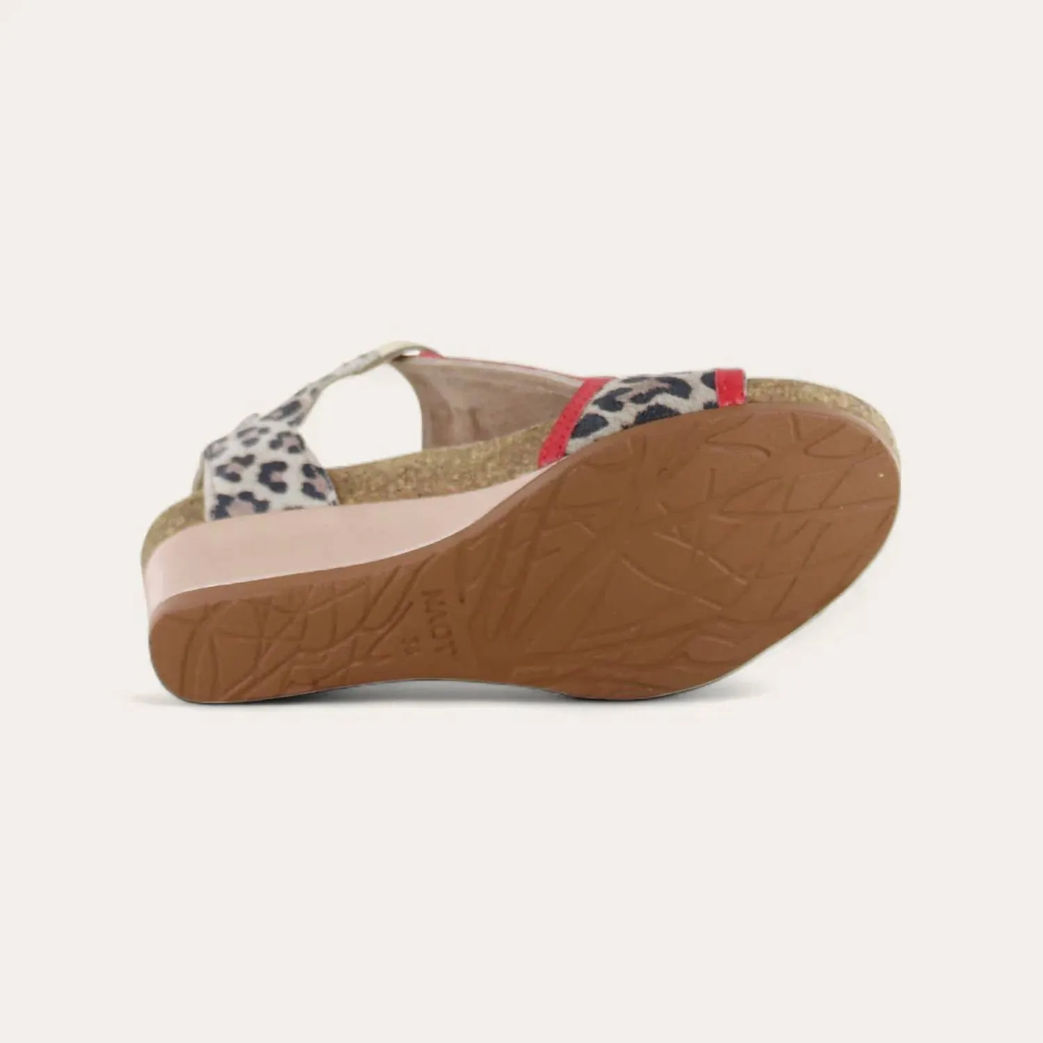 Women's Fiona Sandals - Medium In Cheetah/kiss Red