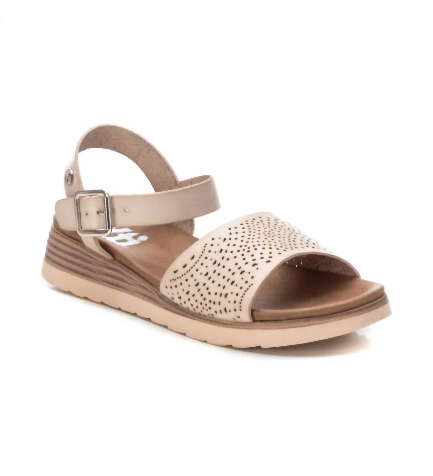 Women's Flat Sandals In Beige