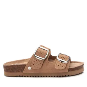 Women's Flat Sandals In Camel