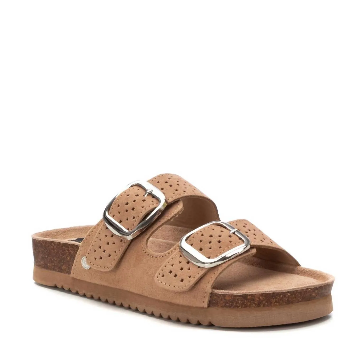 Women's Flat Sandals In Camel
