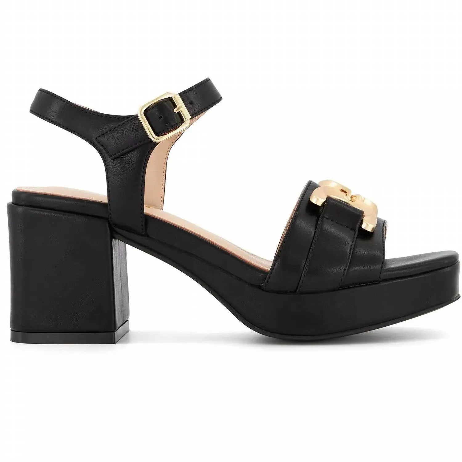 Women's High Heel Ankle Strap Sandal In Black