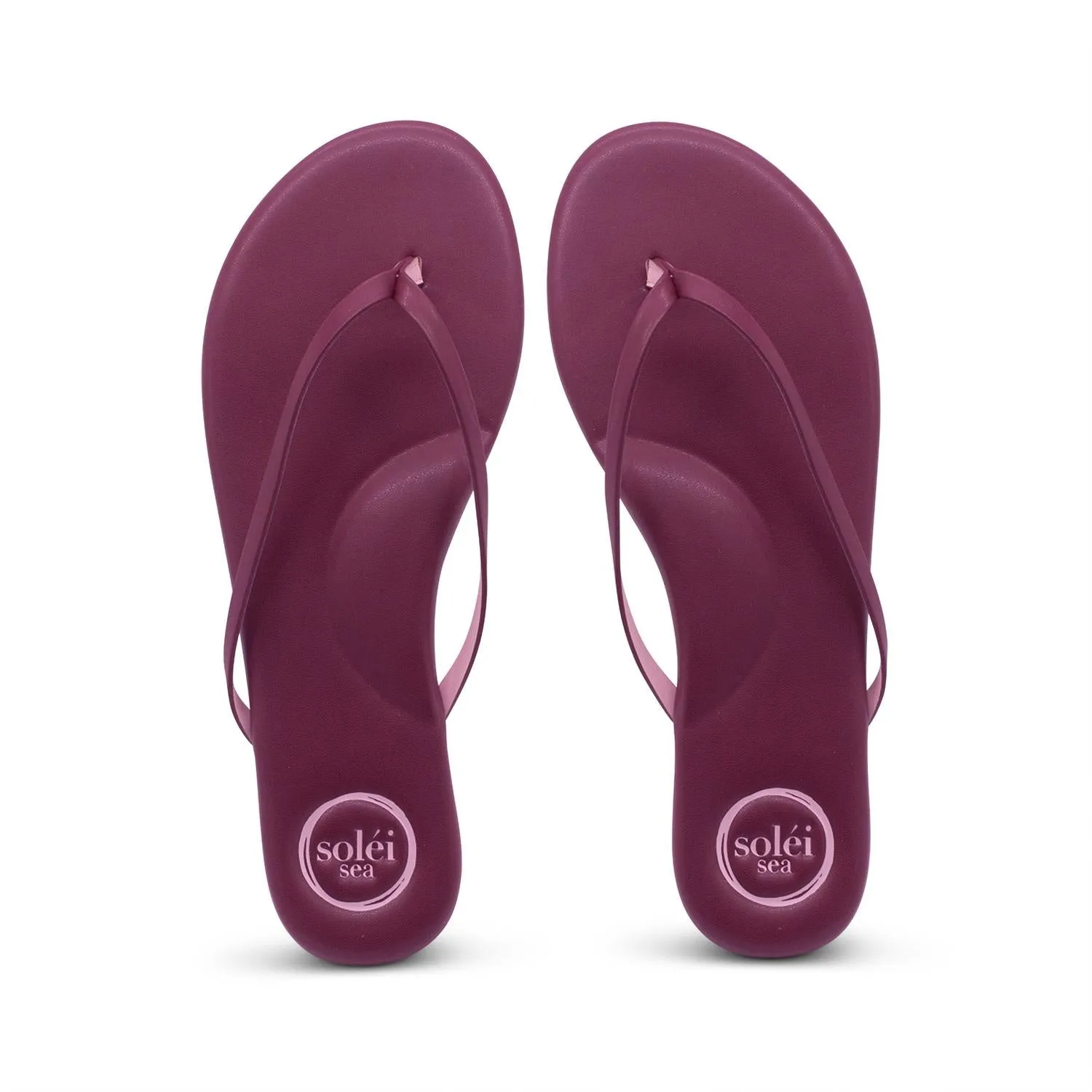 Women's Indie Sandals In Claret With Pink