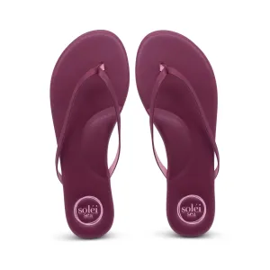 Women's Indie Sandals In Claret With Pink