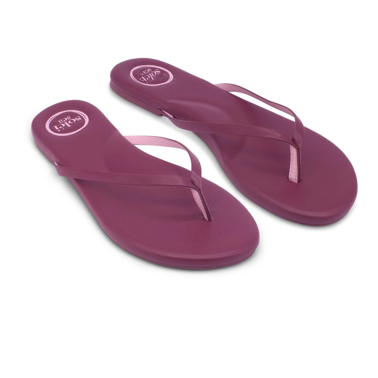Women's Indie Sandals In Claret With Pink