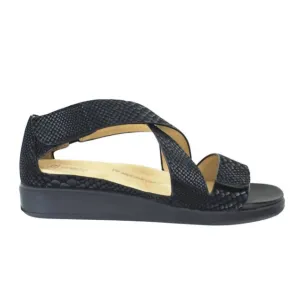 Women's Innes Backstrap Sandal In Black Snake