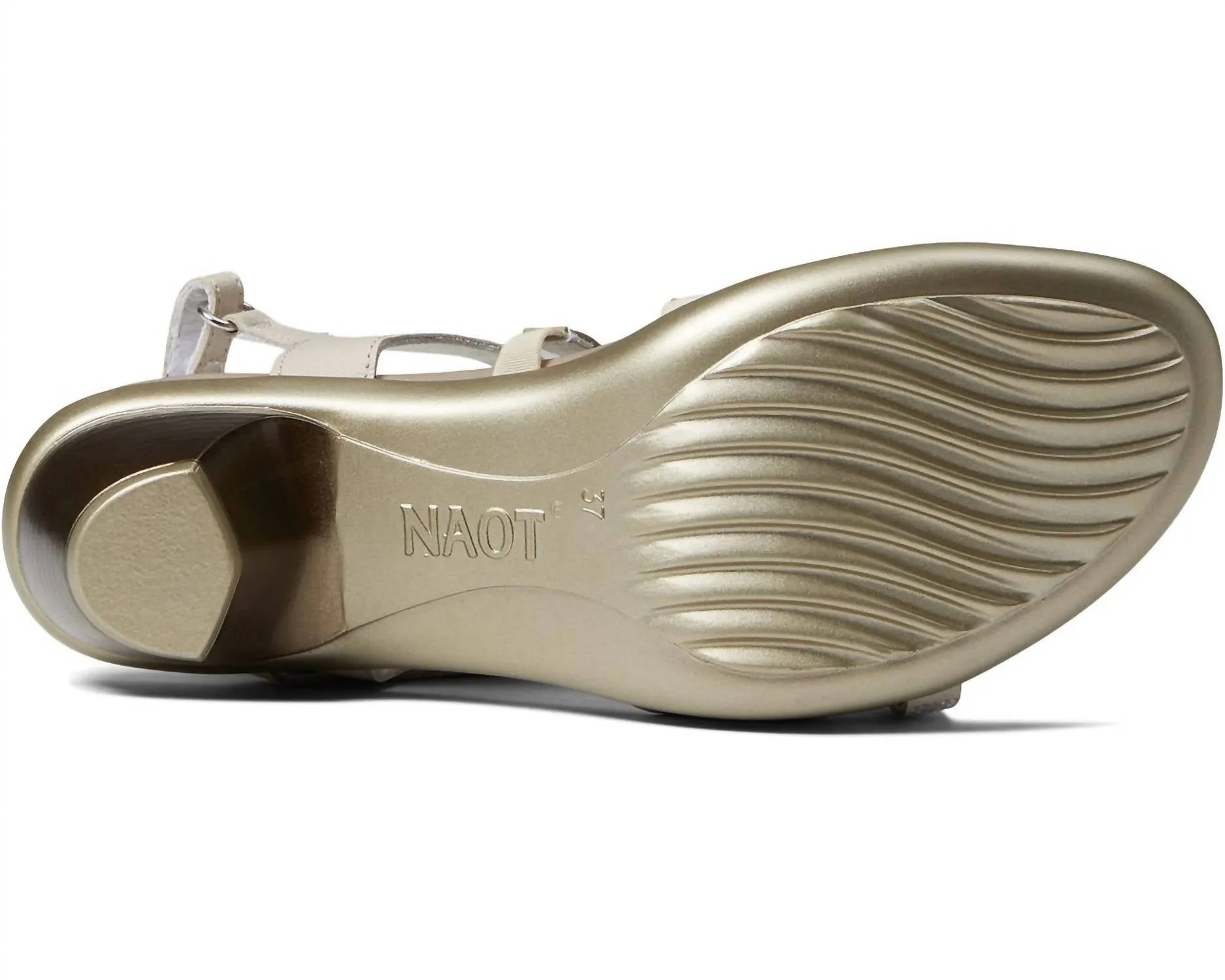 Women's Innovate Leather Rhinestones Sandal In Ivory