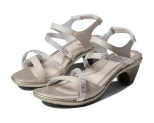 Women's Innovate Leather Rhinestones Sandal In Ivory