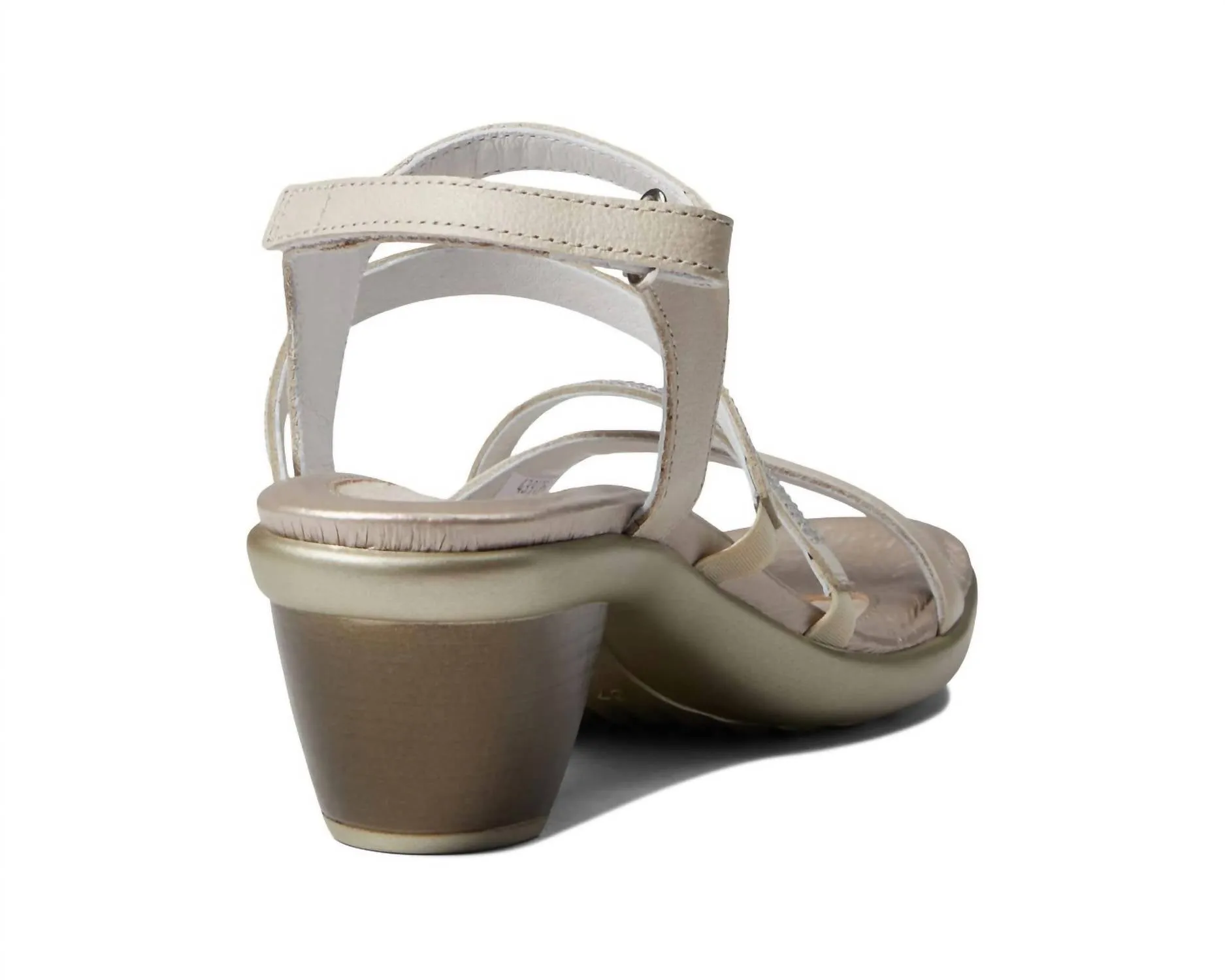 Women's Innovate Leather Rhinestones Sandal In Ivory