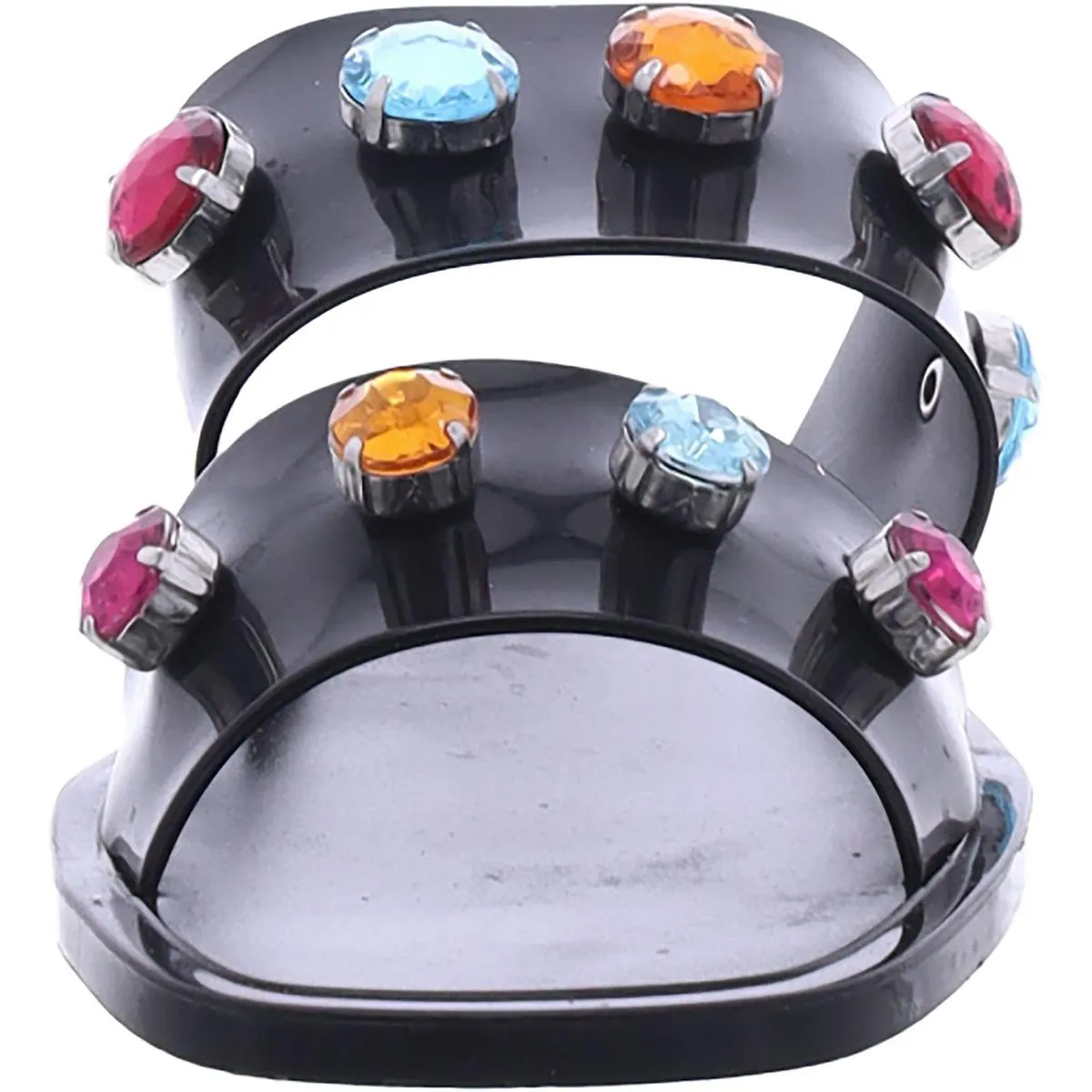 Womens Jelly Rhinestone Slide Sandals