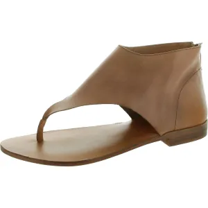 Womens Laceless Leather Flatform Sandals