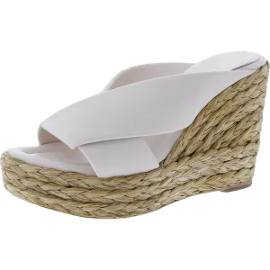 Womens Laceless Leather Wedge Sandals