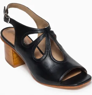Women's Lainey Sandals In Black Glove Leather
