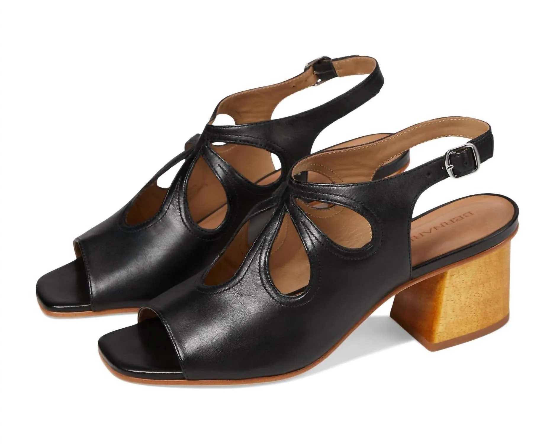 Women's Lainey Sandals In Black Glove Leather