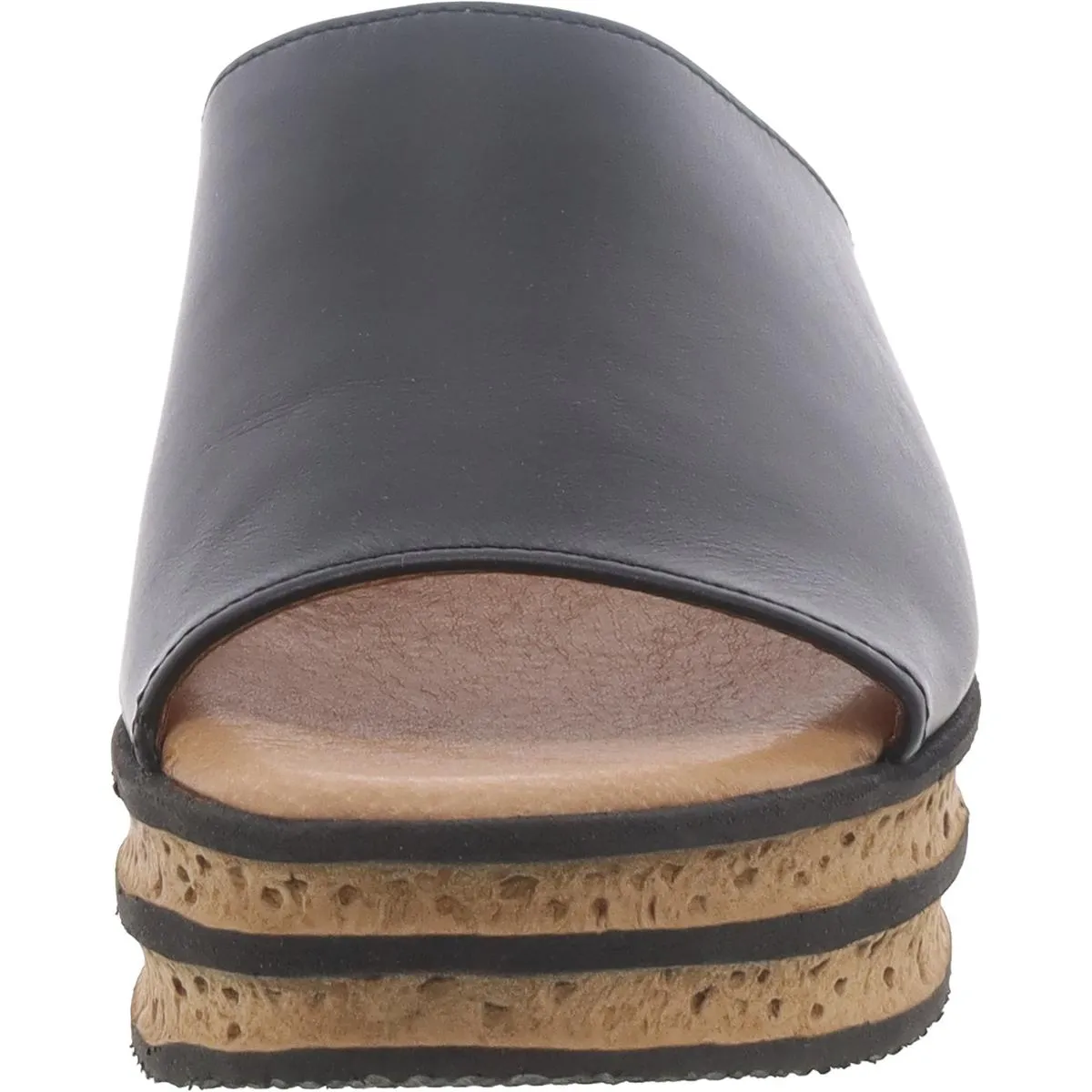 Womens Leather Open toe Wedge Sandals