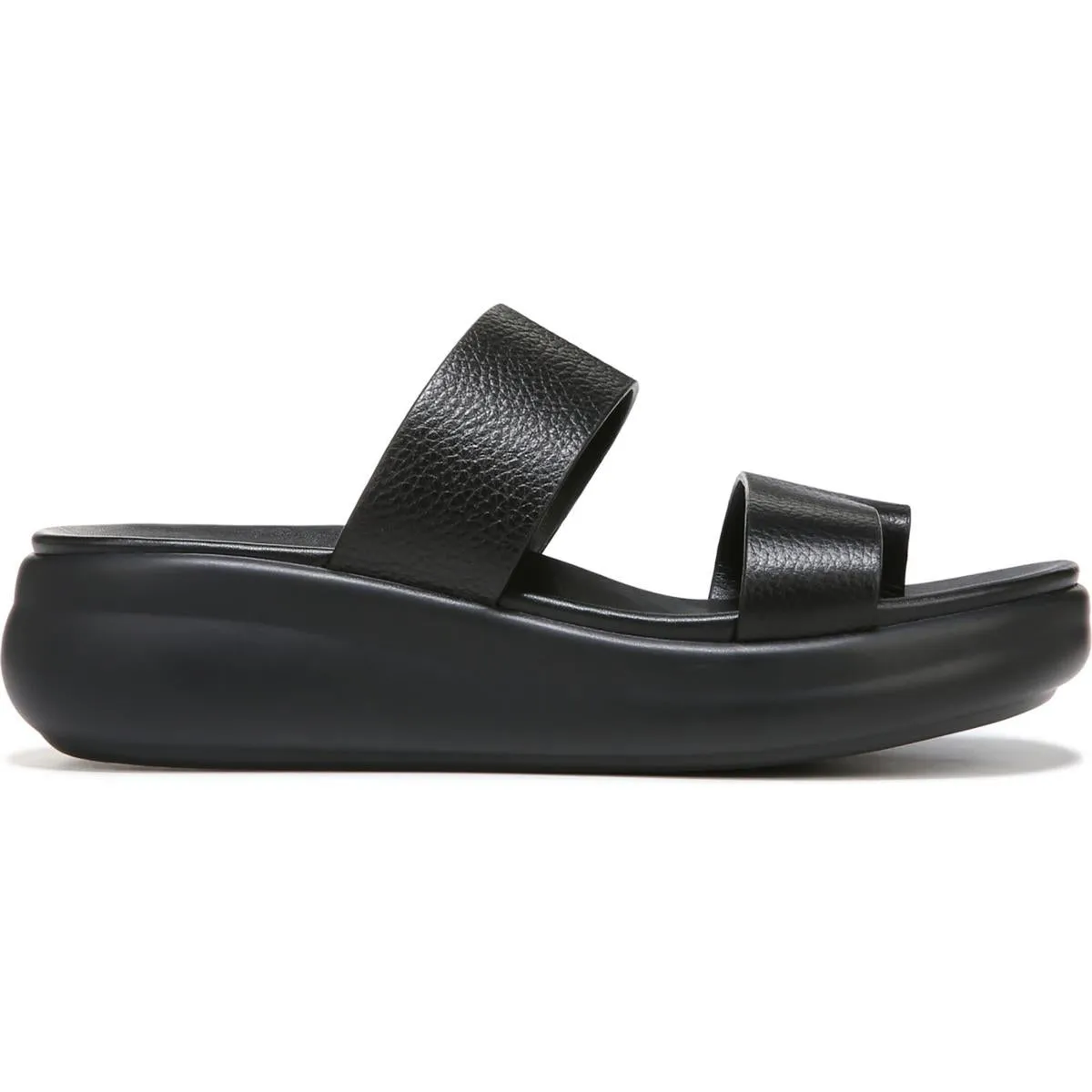 Womens Leather Slip On Slide Sandals