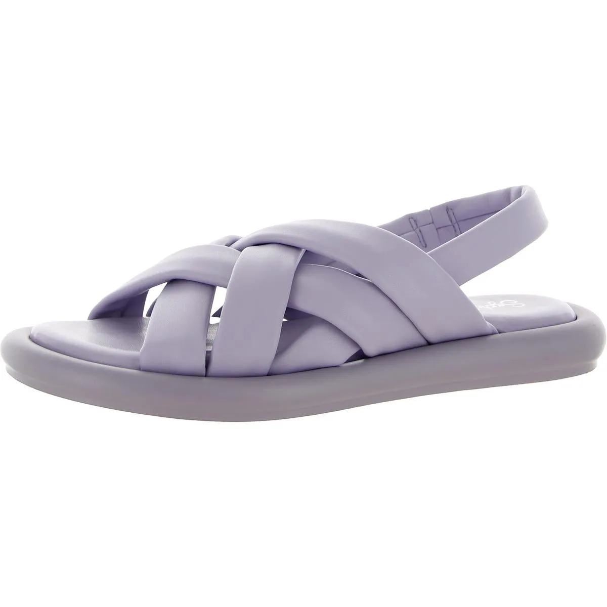 Womens Leather Strappy Slingback Sandals