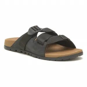 Women's Lowdown Leather Slide Sandal In Black