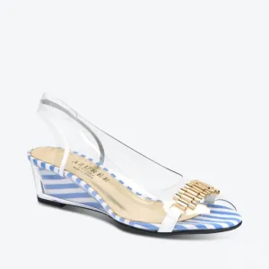 Women's Muri Wedge Sandal In Blue/white