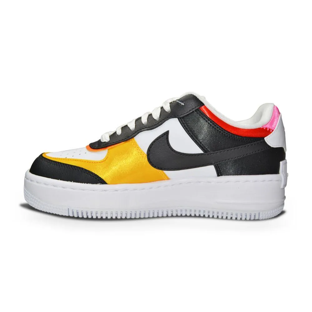 Womens Nike Air Force 1 Shadow - DC4462 100 - White Black Pink Glow