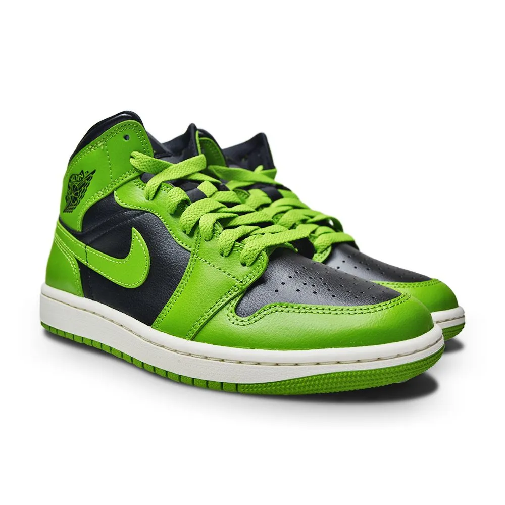 Womens Nike Air Jordan 1 Mid - BQ6472 031 - Black Altitude Green Sail