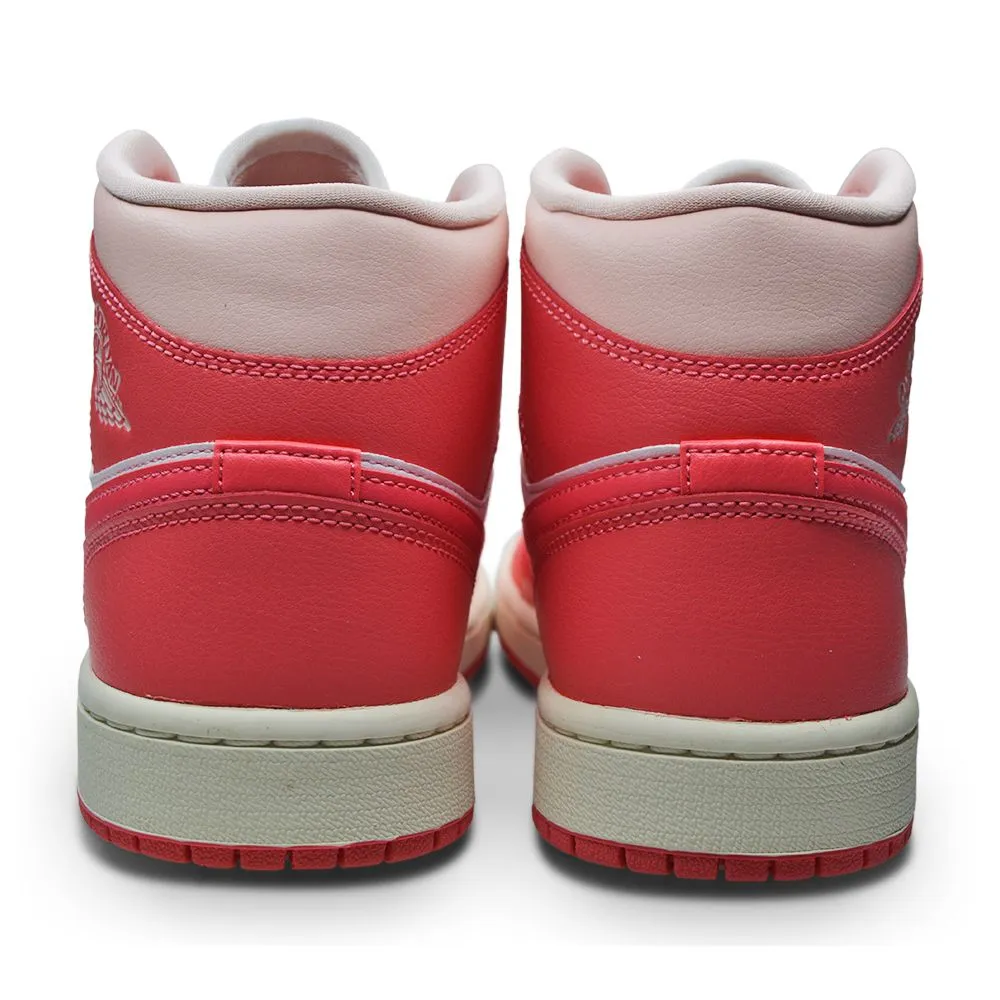Womens Nike Air Jordan 1 Mid - BQ6472 186 - White Pink "Strawberries and Cream"