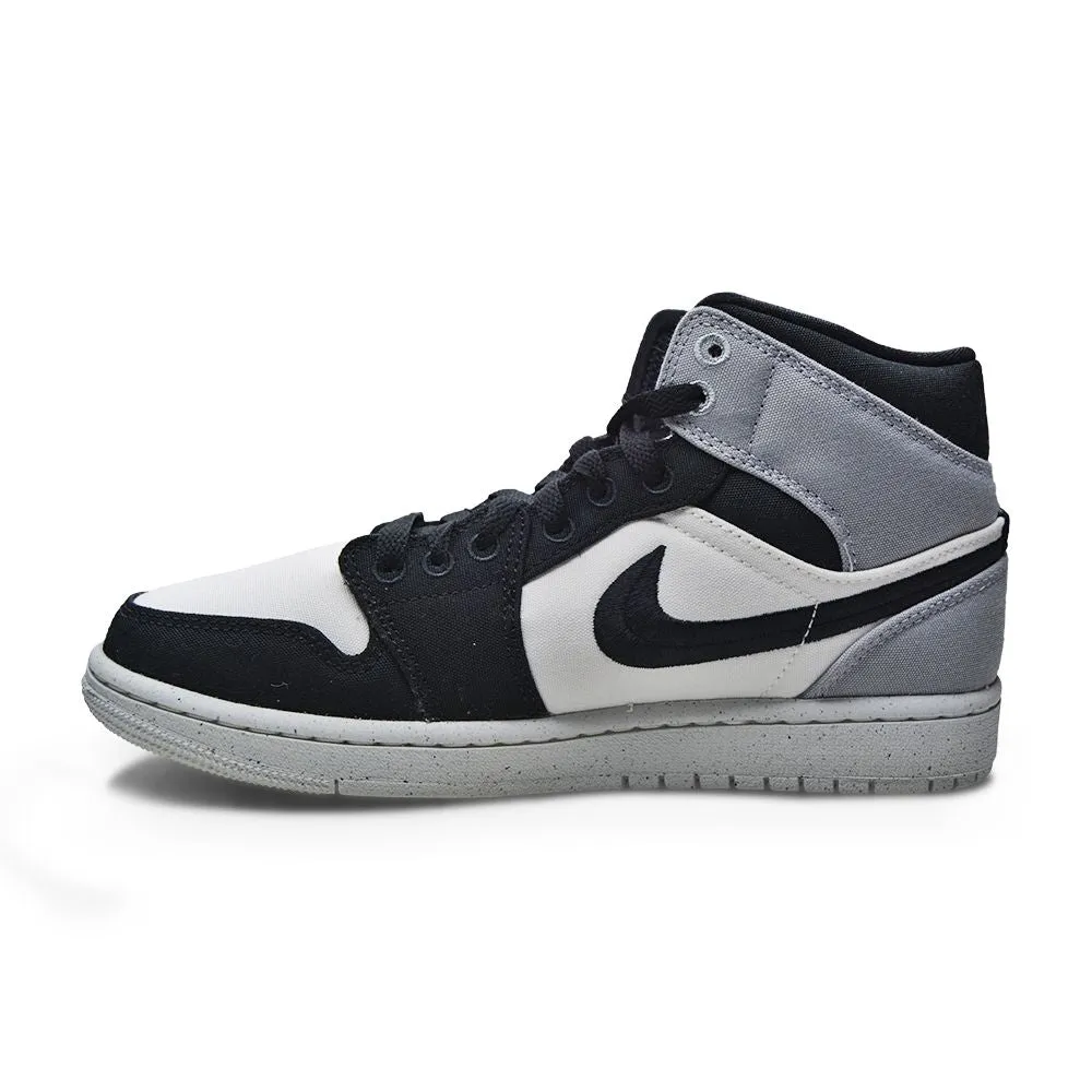 Womens Nike Air Jordan 1 Mid SE - DV0427 100 - Salt Black LT Steel Grey