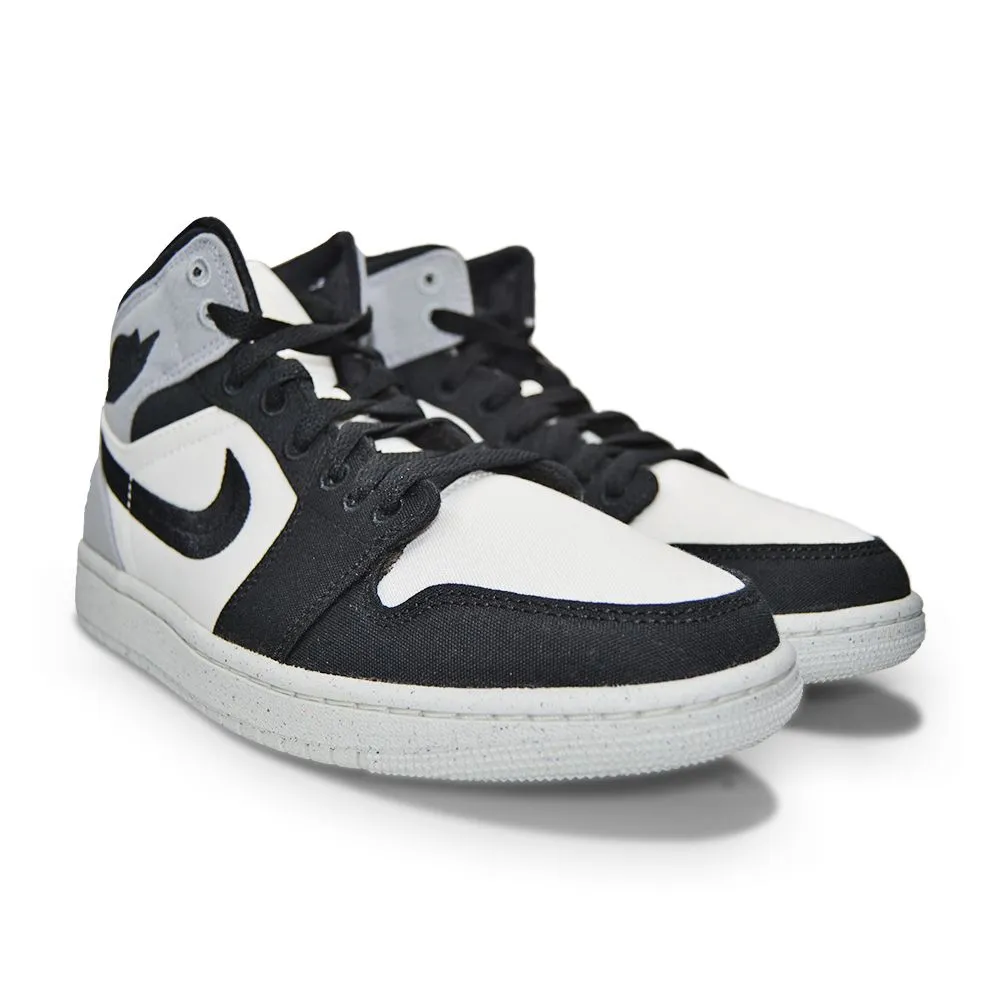 Womens Nike Air Jordan 1 Mid SE - DV0427 100 - Salt Black LT Steel Grey