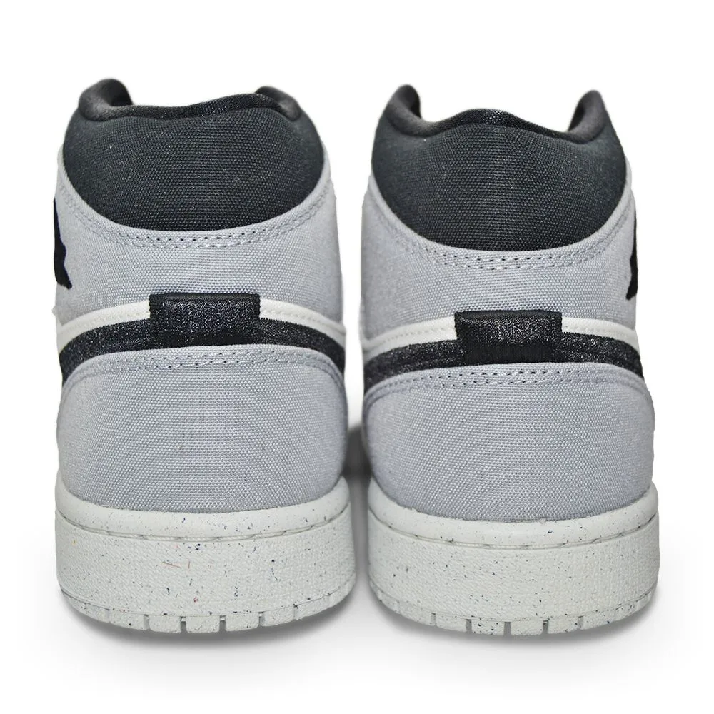 Womens Nike Air Jordan 1 Mid SE - DV0427 100 - Salt Black LT Steel Grey
