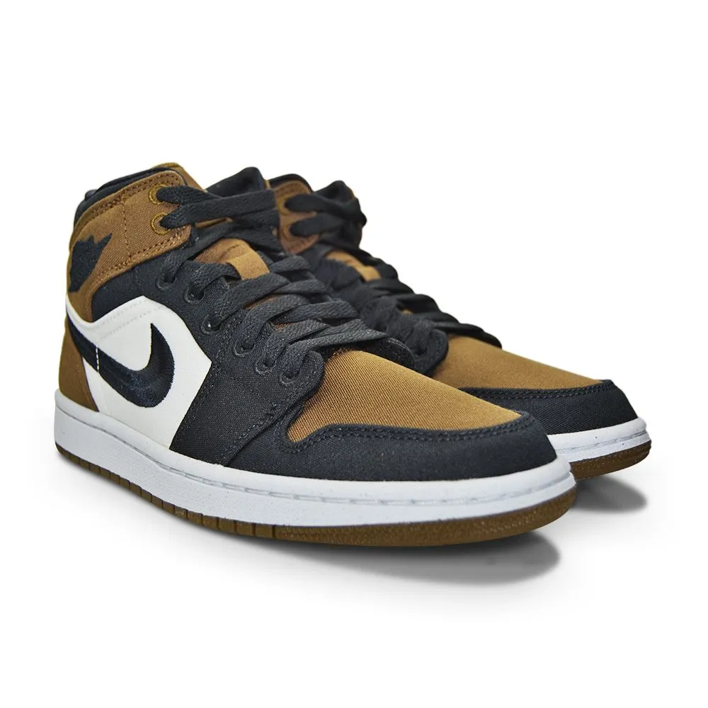 Womens Nike Air Jordan 1 Mid SE - DV0427 301 - Light Olive Black Sail White