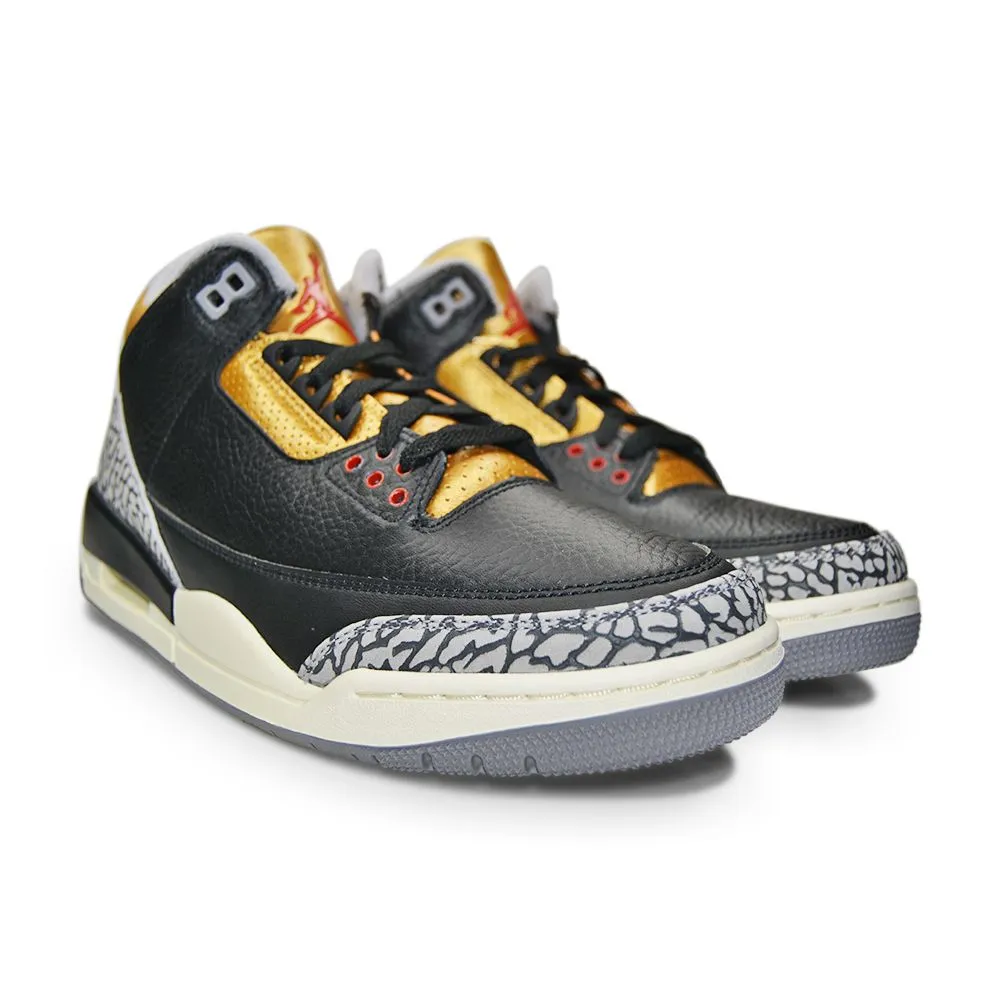 Womens Nike Air Jordan 3 Retro - CK9246 067 - Black Fire Red Metallic Gold