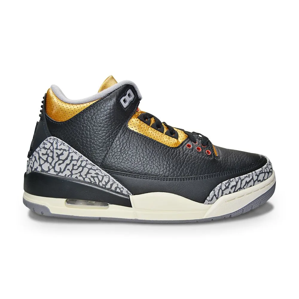 Womens Nike Air Jordan 3 Retro - CK9246 067 - Black Fire Red Metallic Gold