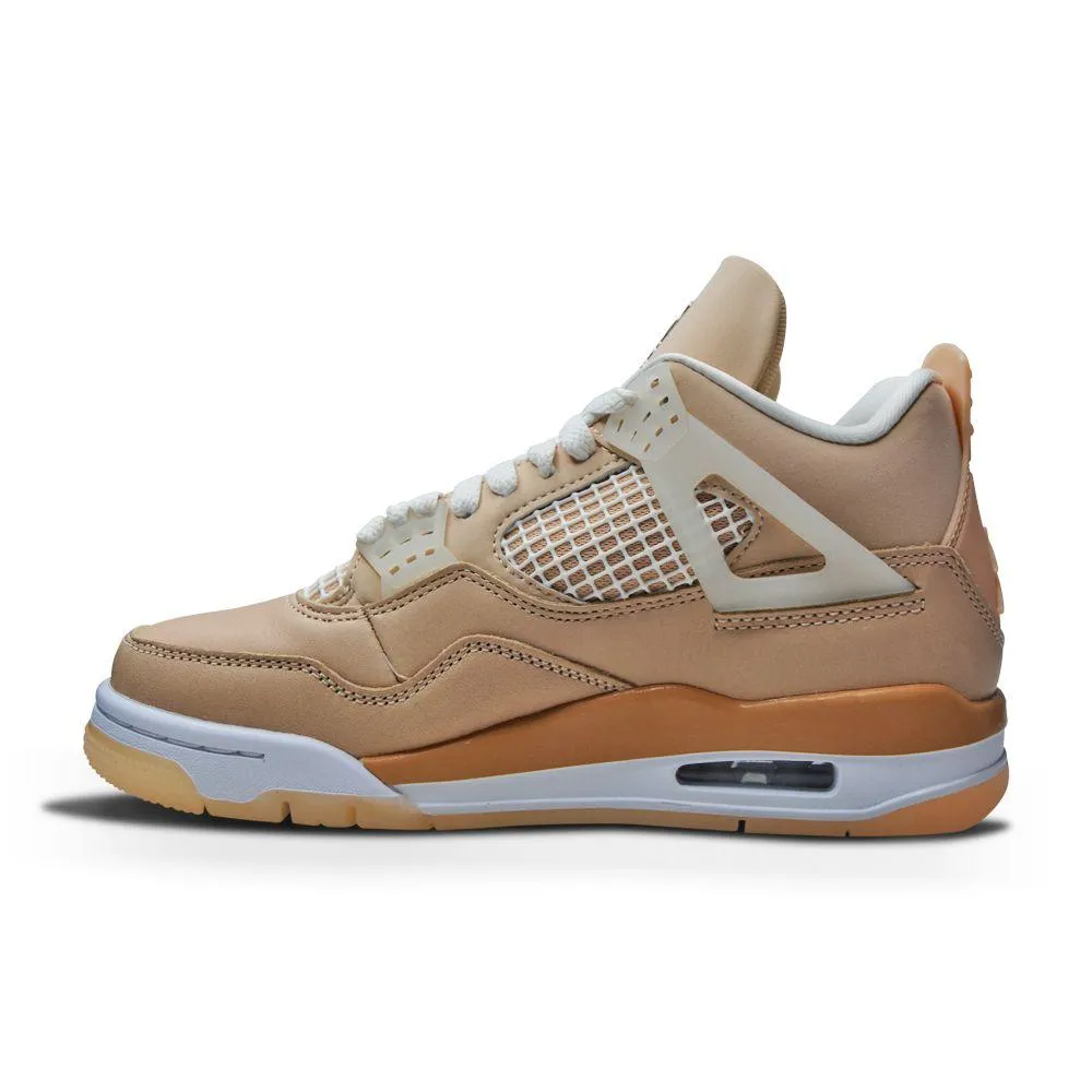 Womens Nike Air Jordan 4 Retro DJ0675 200 "Shimmer" Metallic Silver