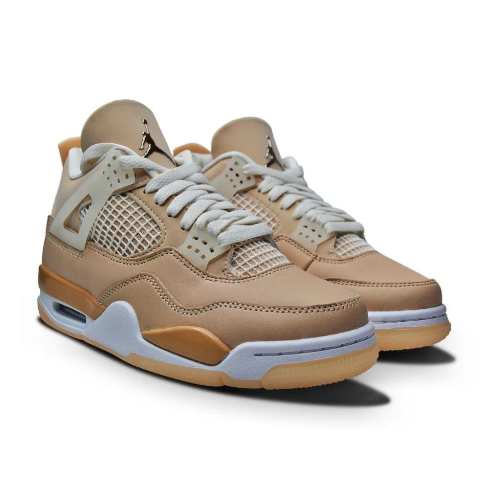 Womens Nike Air Jordan 4 Retro DJ0675 200 "Shimmer" Metallic Silver