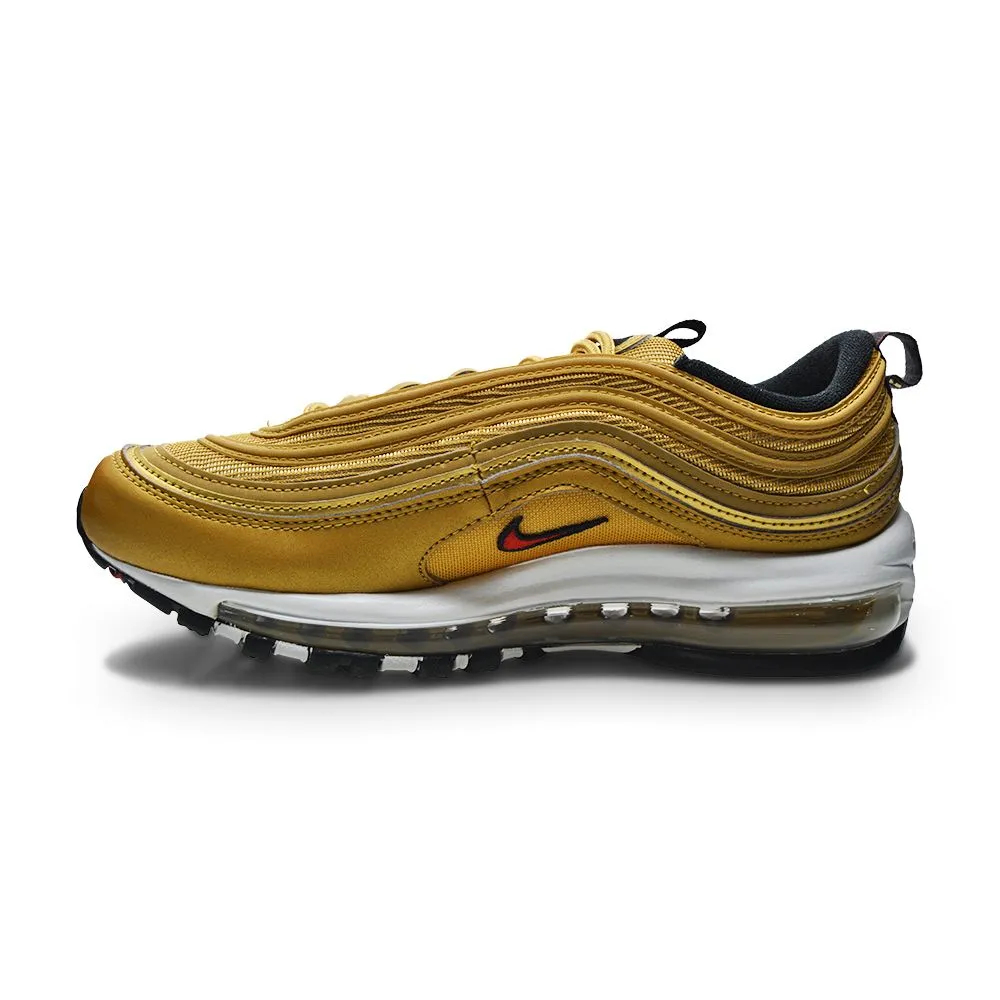 Womens Nike Air Max 97 OG - DQ9131 700 - Metallic Gold Varsity Red