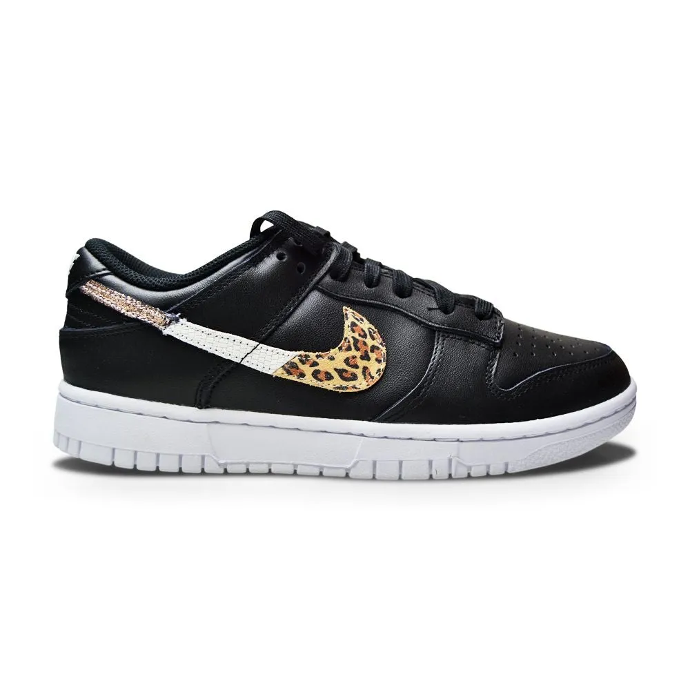Womens Nike Dunk Low SE - DD7099 001 - Leopard Multicolor Black