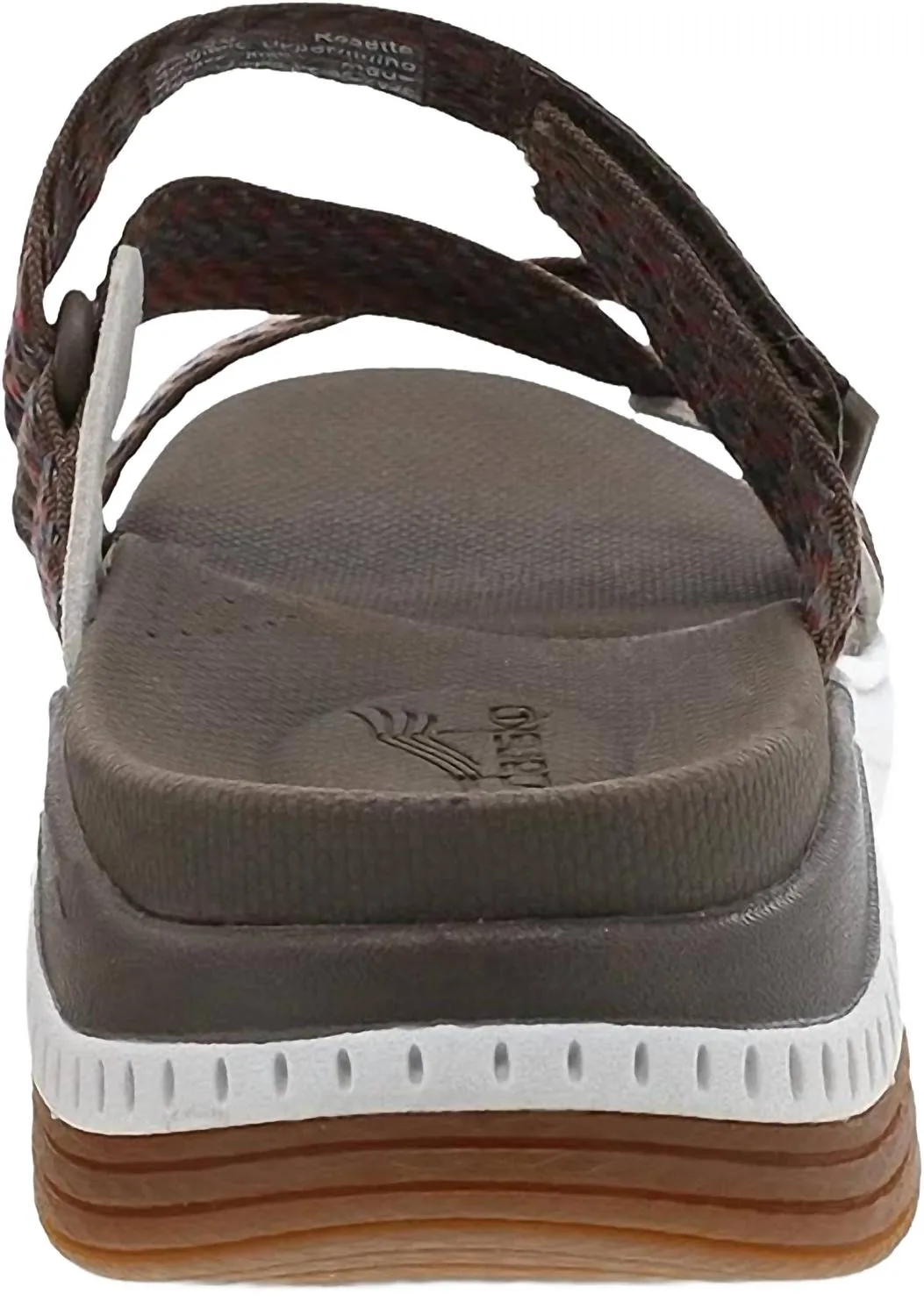 Women's Rosette Webbing Slip-On Sport Sandal In Brown Multi