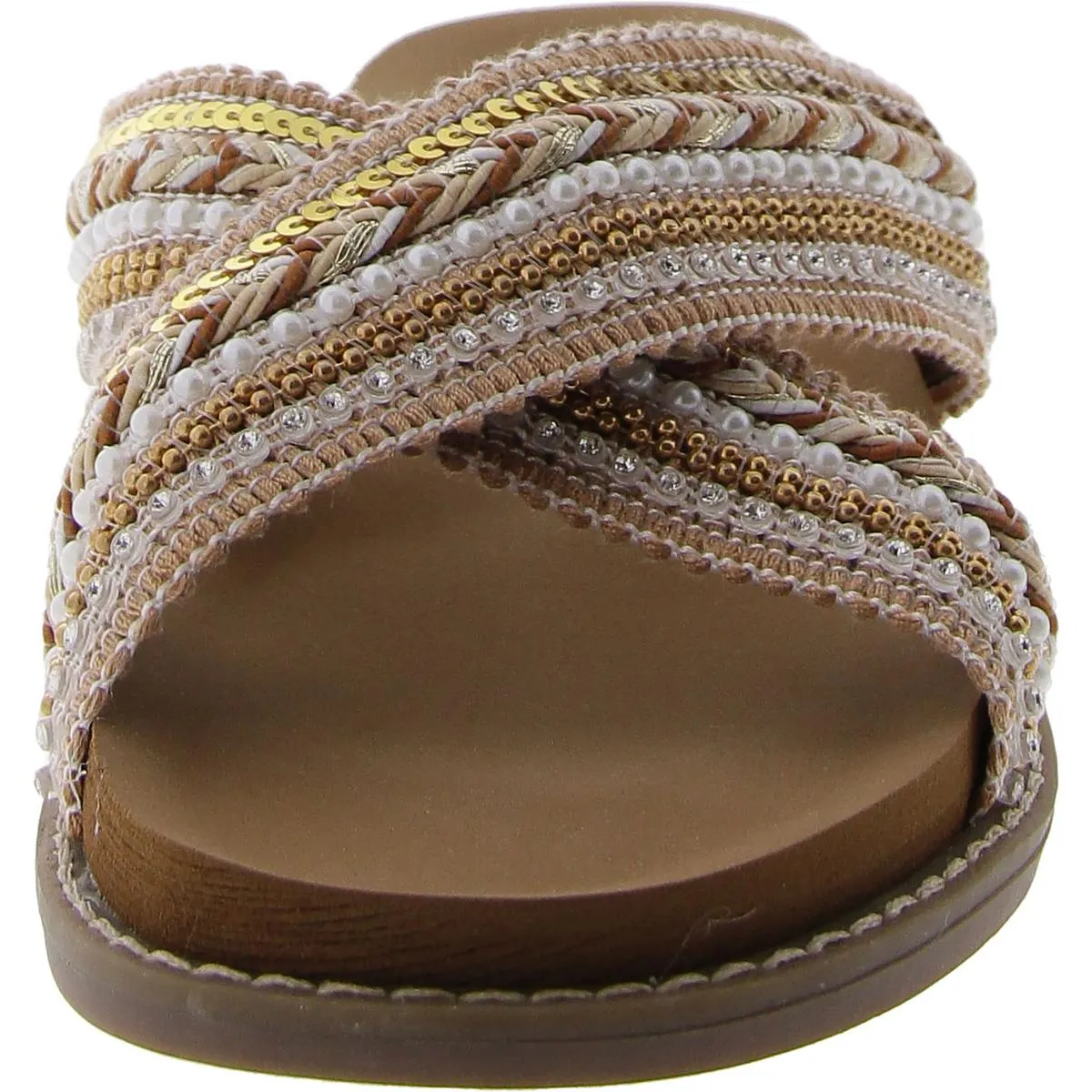 Womens Round toe Slip on Slide Sandals