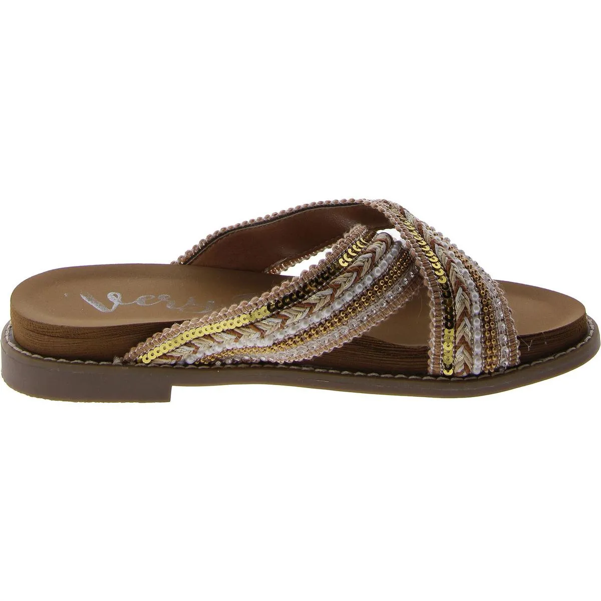 Womens Round toe Slip on Slide Sandals