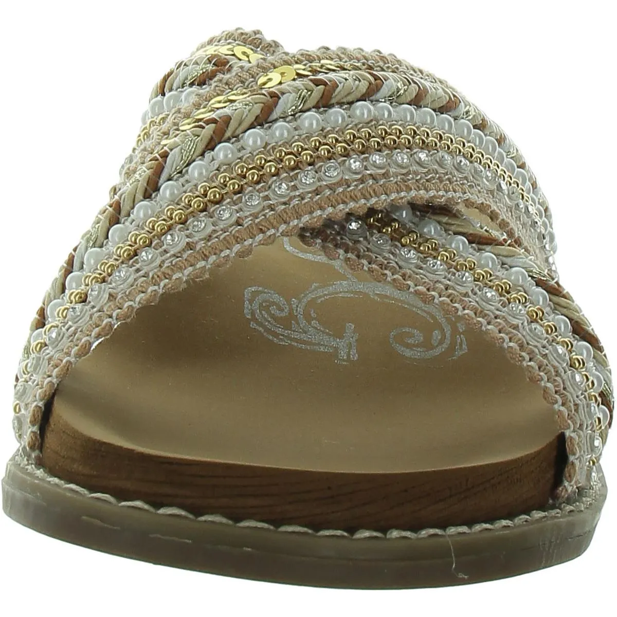 Womens Round toe Slip on Slide Sandals
